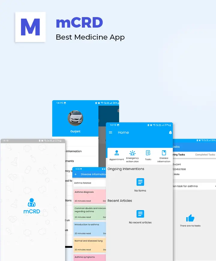 Mobile app concept — mCRD (React App Development).