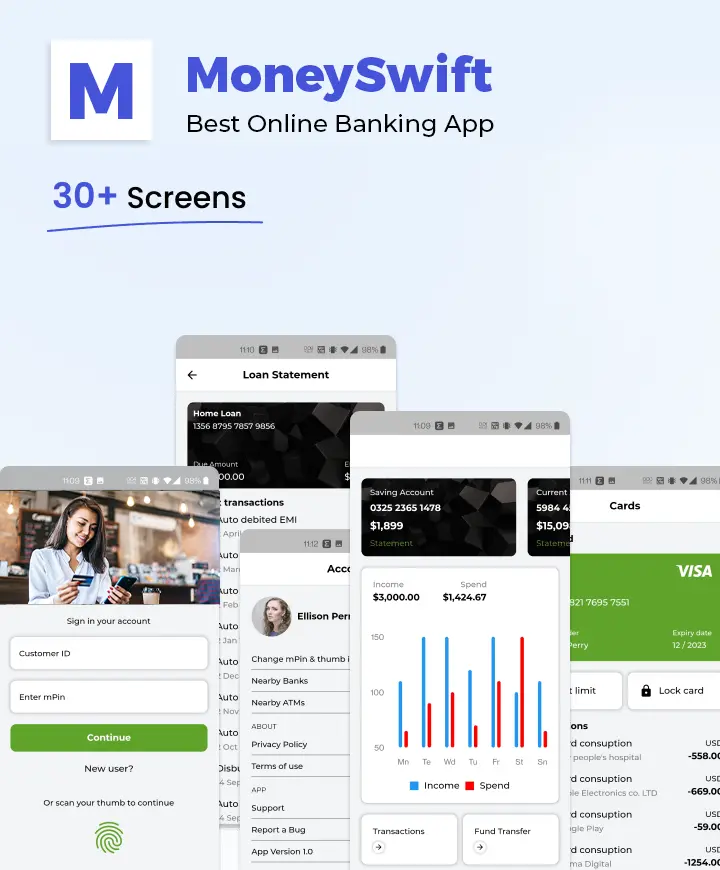Mobile app concept — MoneySwift (React App Development).