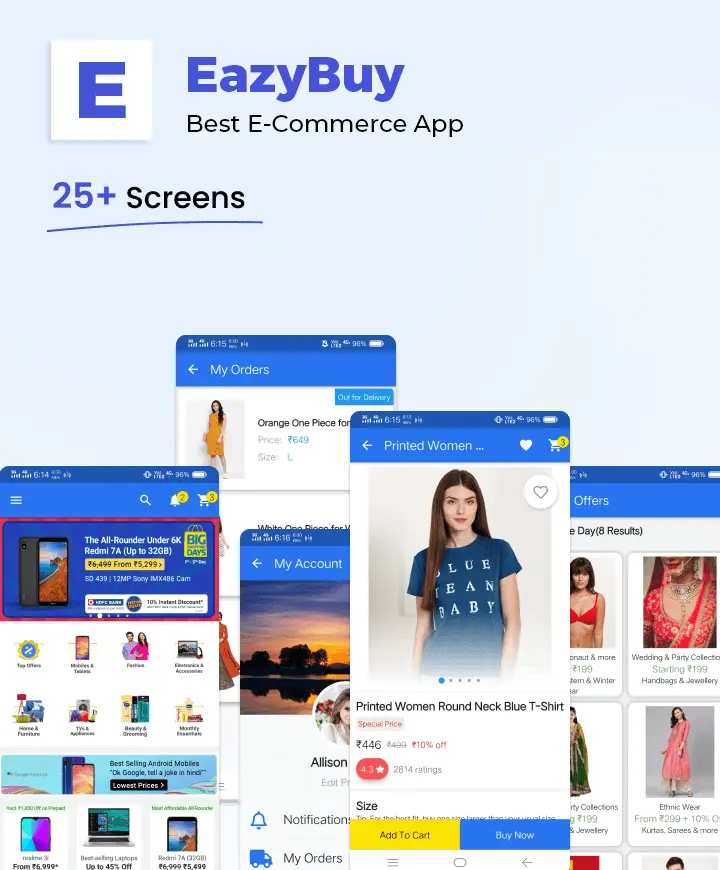 Mobile app concept — EazyBuy (React App Development).