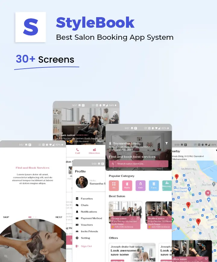 Mobile app concept — StyleBook (React App Development).