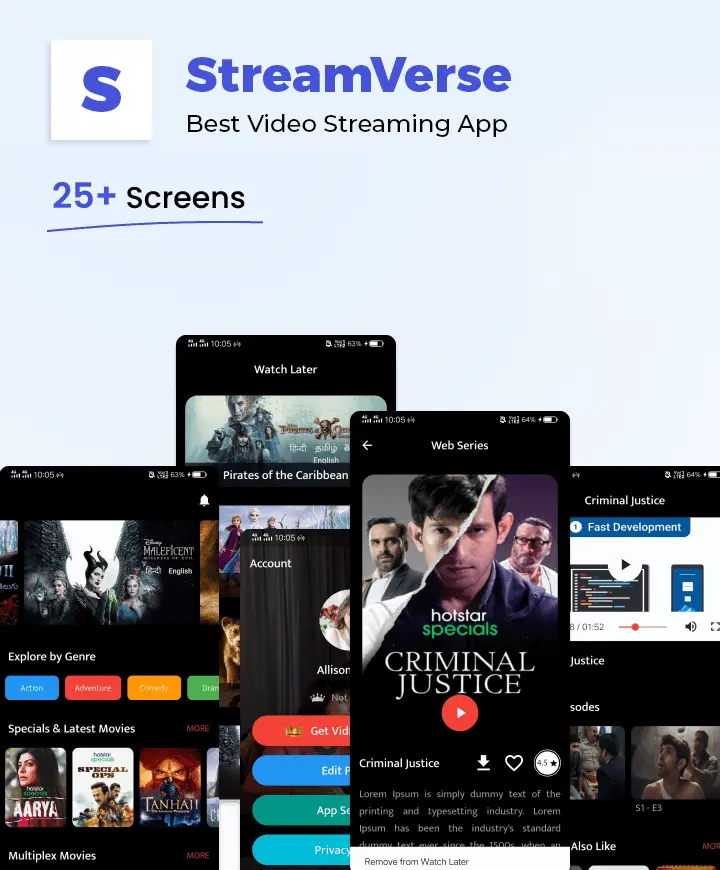 Mobile app concept — SteamVerse (React App Development).