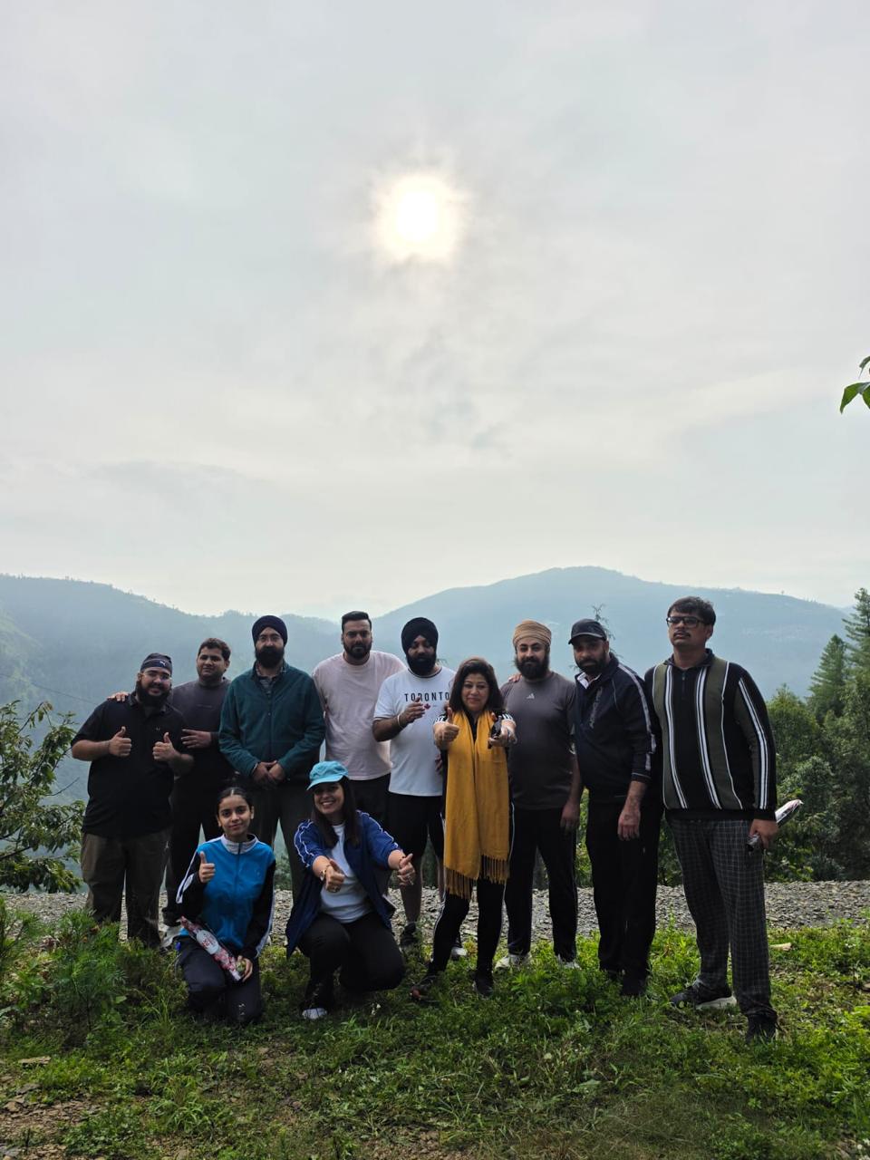 Texla participants together in the mountains