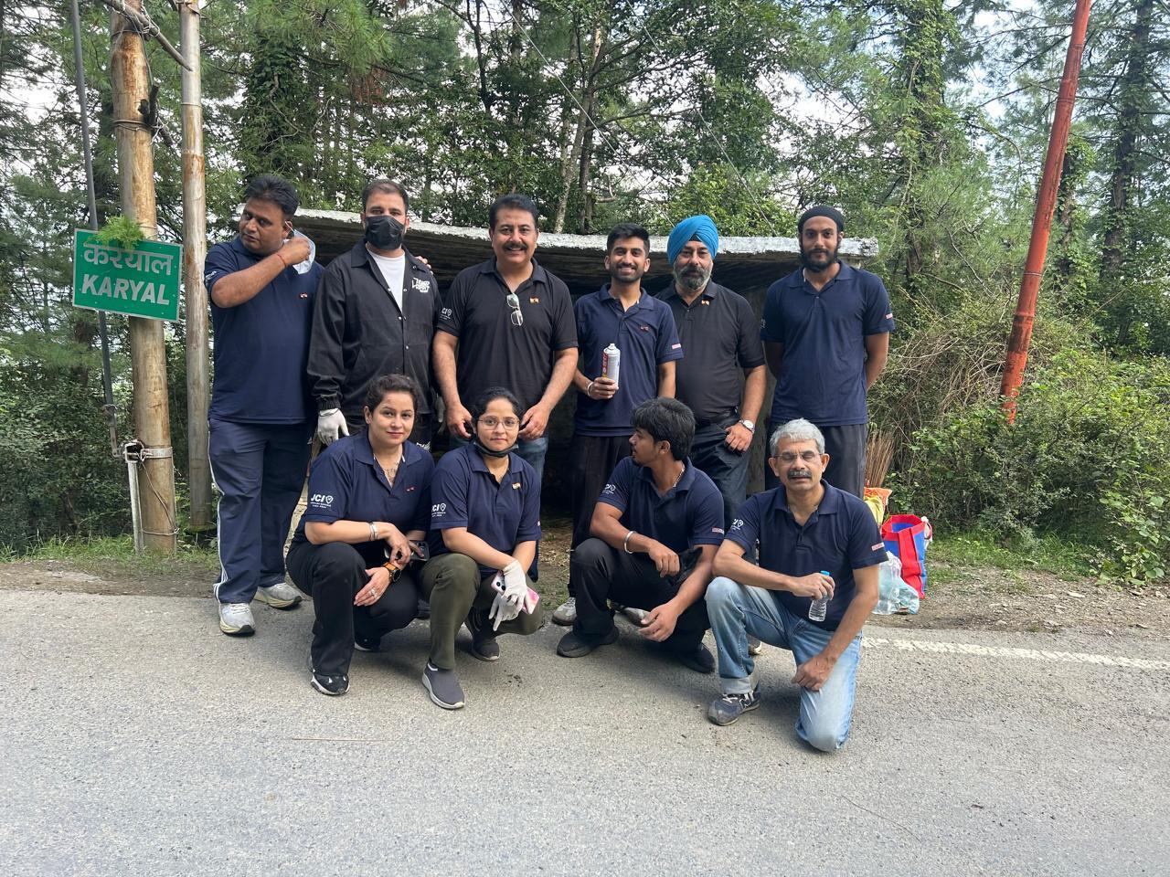 The blue Texla group together outdoors